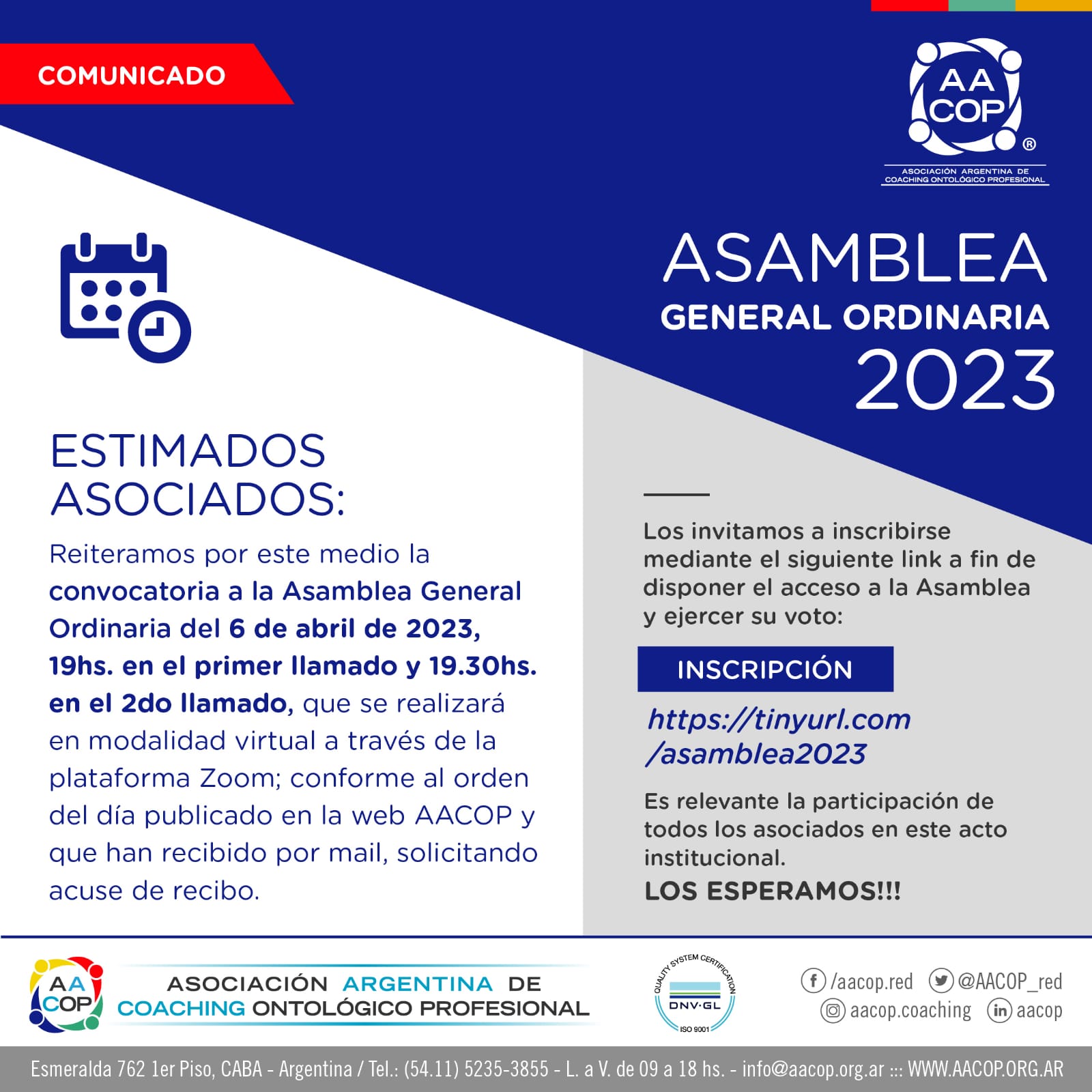 ASAMBLEA GENERAL ORDINARIA 2023 - 6 de abril | imagen