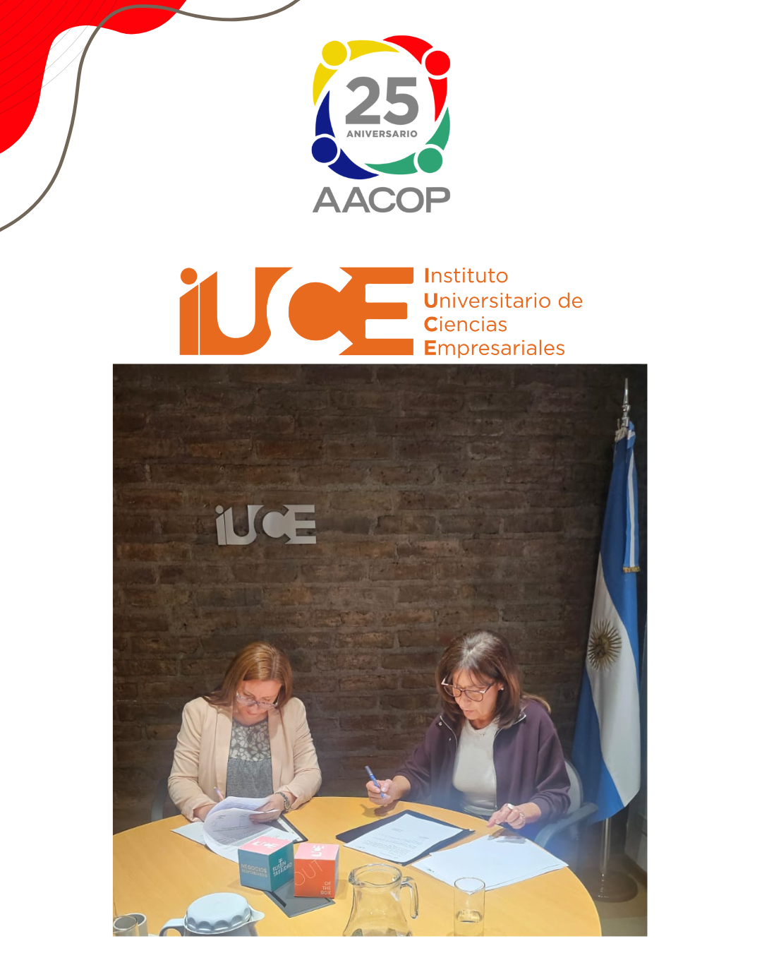 Nuevo Convenio Marco: AACOP & IUCE Instituto Universitario de Ciencias Empresariales | imagen